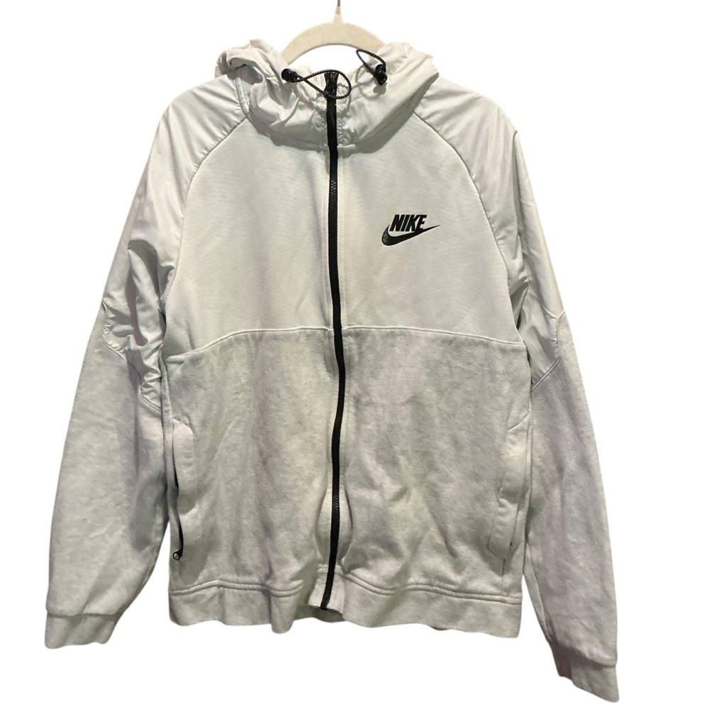 Nike Vintage White Zipper - Not Lightweight Jacket with Hood